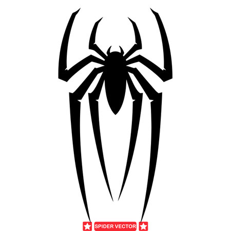 Widow s Bite  Frightening Spider Silhouette Selection for Designersのイラスト素材