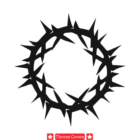 Divine Thorn Crown Vector Collection  Sacred Symbolismのイラスト素材
