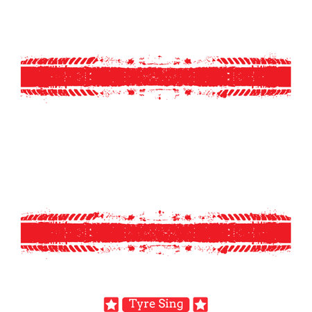 Off Road Tyre Imprints Set  Mud Terrain Trail Iconsのイラスト素材