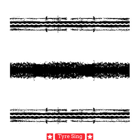 Motorcycle Tire Trail Collection  Wheel Tread Symbols Setのイラスト素材