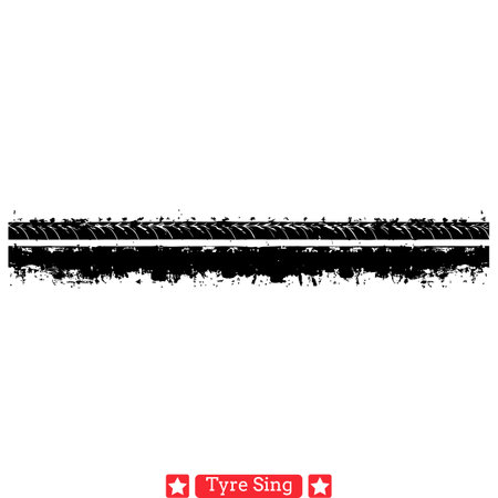 Tire Track Vector Elements  Off Road Tyre Imprints Packのイラスト素材