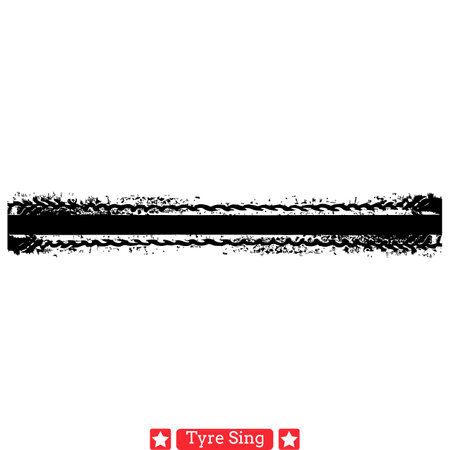 Tire Track Silhouettes  Black Rubber Trail Design Bundleのイラスト素材