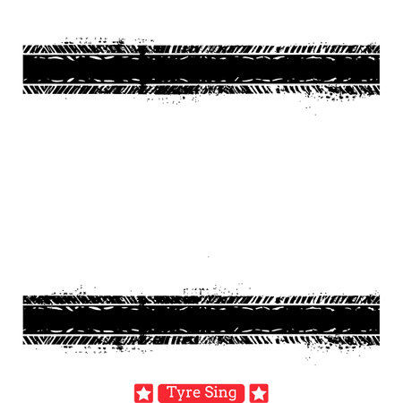 Wheel Tread Patterns Bundle  Vehicle Tyre Track Assortmentのイラスト素材