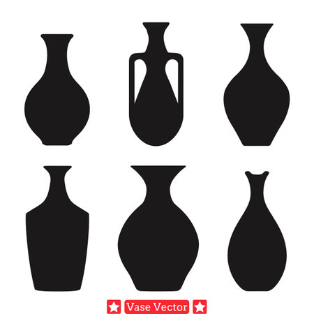 Sculptural Vase Designs  Artistic Interpretations for Unique Spacesのイラスト素材