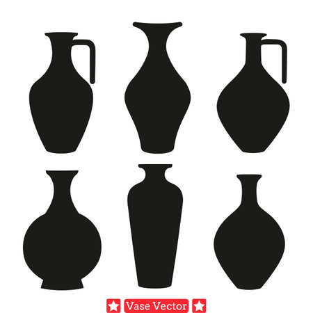 Sophisticated Vase Designs  Add Flair to Your Creationsのイラスト素材