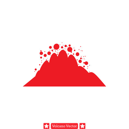 Volcano Blast Vector Set  Nature s Raw Energy in Stunning Detailのイラスト素材