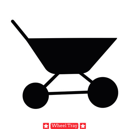 Customizable Wheel Tray Silhouettes  Craft the Perfect Auto Workshop Visualsのイラスト素材