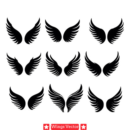 Angelic Reverie  Intricate Silhouettes for Your Creative Journeyのイラスト素材