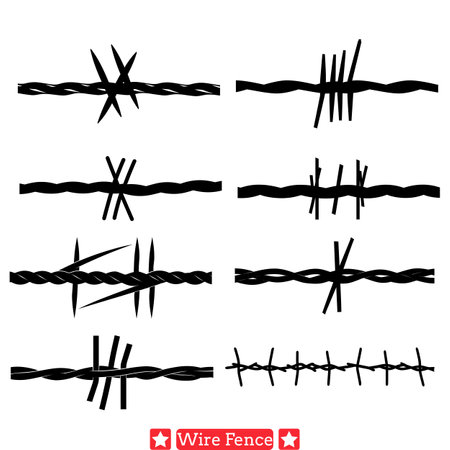 Innovative Wire Fence Designs  Enhance Your Design Toolboxのイラスト素材
