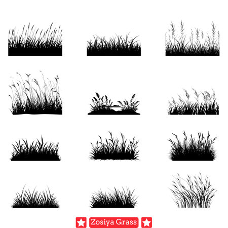Refreshing Zoysia Grass Field Vector Blissのイラスト素材