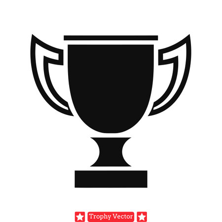 Pinnacle of Success  Trophy Silhouettes for Championsのイラスト素材