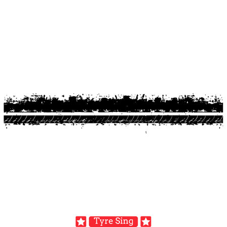 Wheel Tread Patterns Set  Vehicle Tyre Trace Illustrationsのイラスト素材