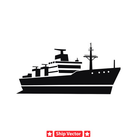 Naval Pride  Distinguished Ship Silhouettes Honoring the Valor and Sacrifice of Maritime Heroesのイラスト素材