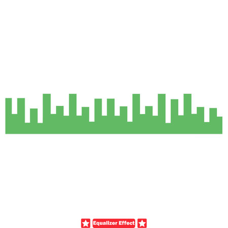 Rhythmic Beats  Stylish Equalizer Vector Assortmentのイラスト素材