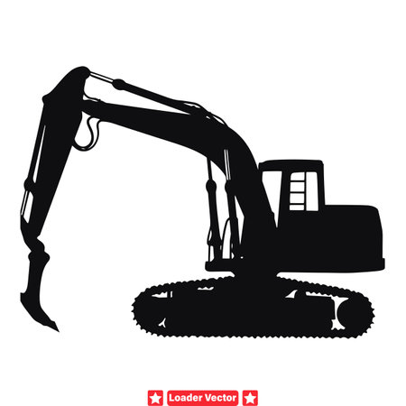 Dynamic Loader Silhouette Illustrations  Enhance Your Designs with Industrial Elementsのイラスト素材