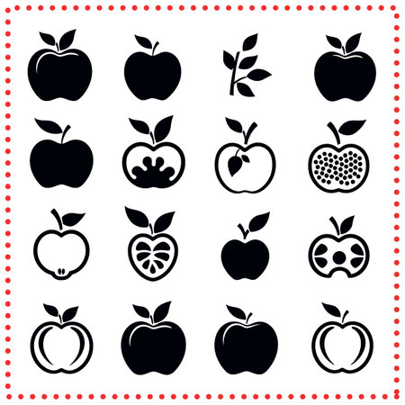 Premium Vector Graphics  Stylish Fruit Silhouettes for Creative Professionalsのイラスト素材