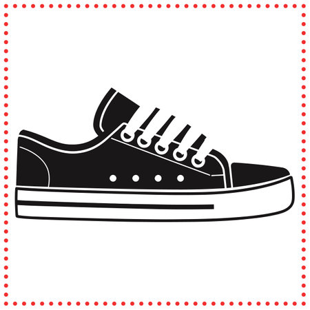 Simple Chuck Taylor All Star Sneaker Template, Versatile Vector Illustration for Fashion Projectsのイラスト素材