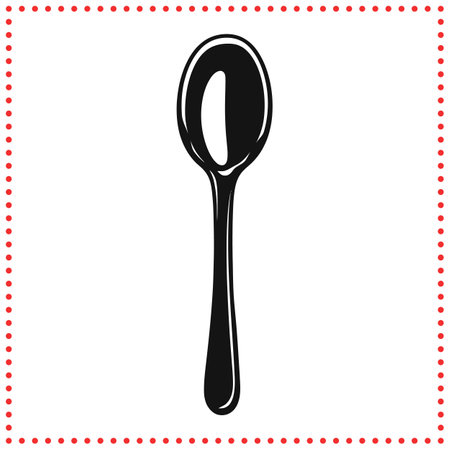 Whimsical Spoon and Fork Silhouettes, Playful Kitchen Utensil Icons for Fun Foodie Art Projects and Restaurant Menu Design, Vector Graphicsのイラスト素材