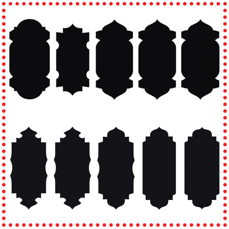 Ornamental Vector Frame Silhouettes for Classic Design Projectsのイラスト素材