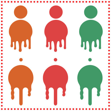 Modern Dripping Paint Vector Collection   Ideal for Trendy and Contemporary Designsのイラスト素材
