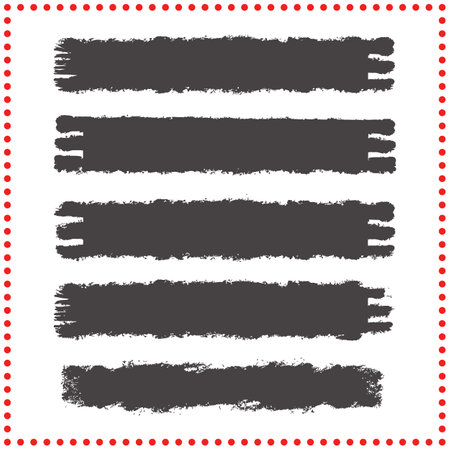 Bold Brush Stroke Vector Silhouettes for Dynamic Art Projectsのイラスト素材