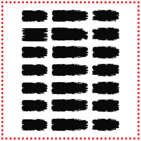 Creative Brush Stroke Vector Silhouettes for Artistic Flairのイラスト素材