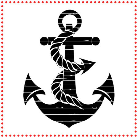 Classic Anchor Silhouette   Perfect for Nautical Themed Designs