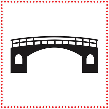 Bridge Vector Icon   Great for Architectural and Engineering Designsのイラスト素材