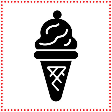 Chill Out in Style  The Smooth Ice Cream Cone Silhouette for Every Occasionのイラスト素材