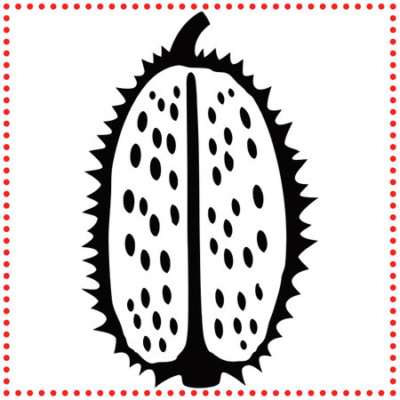 The Defense Mechanism  Understanding the Role of Spikes in Tropical Fruitsのイラスト素材