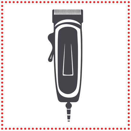 Professional Trim  Iconic Hair Clipper Silhouette for Barbershop Decorのイラスト素材