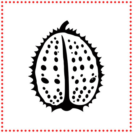 Natureâs Armor  A Close Look at the Unique and Spiky Wonders of Fruitのイラスト素材