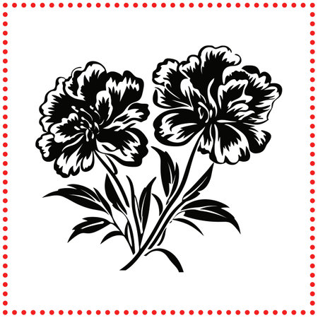 Modern Floral Silhouette for Trendy Fashion and Accessoriesのイラスト素材