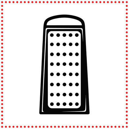 The Perfect Grate  Minimalist Cheese Grater Silhouette for Chefs and Cooksのイラスト素材