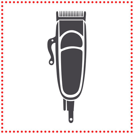 Barbers Choice  Clean and Crisp Hair Clipper Silhouette for Salon Designsのイラスト素材