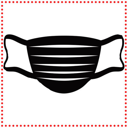 Modern face mask design, contributing to a sleek and professional look.のイラスト素材