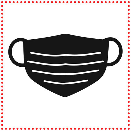 Distinctive face mask design for creating awareness in public health campaigns.のイラスト素材