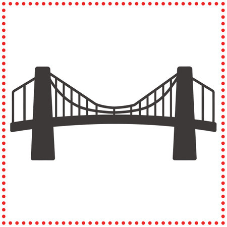 Suspended Majesty  Bridge Silhouette for Grand and Bold Projectsのイラスト素材