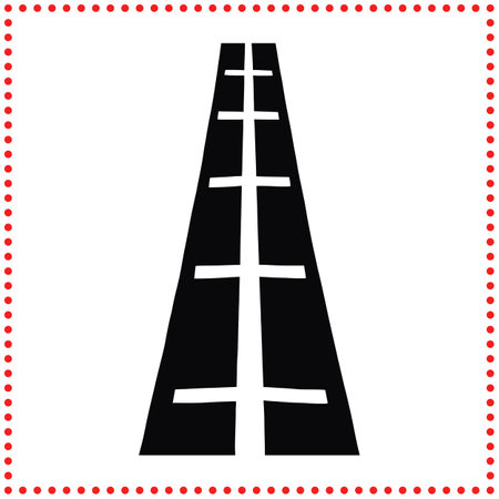 Highway to Creativity  A Road Silhouette That Leads to Innovationのイラスト素材