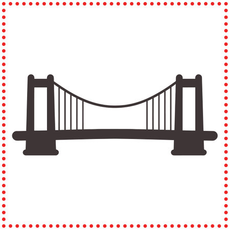 Where Paths Converge  Bridge Silhouette for Inspiring Travel Themesのイラスト素材