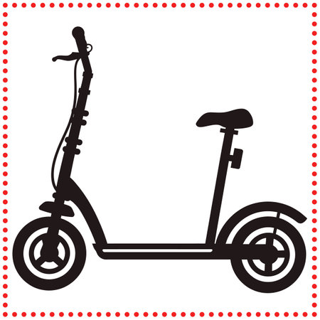 Effortless Style  Scooter Icon for Trendy and Minimalist Urban Campaignsのイラスト素材