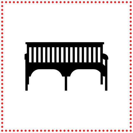 Modern Bench Silhouette Vector  Great for Urban Parks, Public Spaces, and Garden Furnitureのイラスト素材