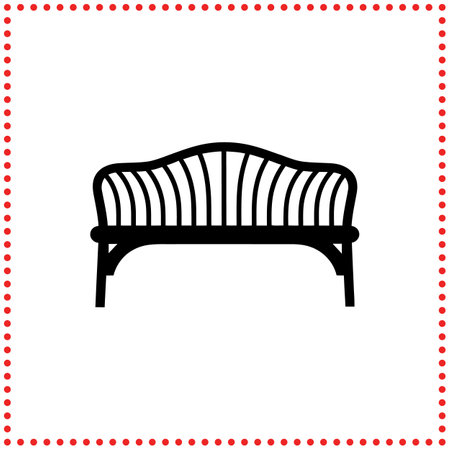 Classic Bench Silhouette Vector  Perfect for Public Spaces, Urban Areas, and Garden Projectsのイラスト素材