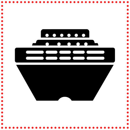 Detailed Cargo Ship Silhouette Vector  Ideal for Shipping Labels, Maritime Branding, and Transport Graphicsのイラスト素材