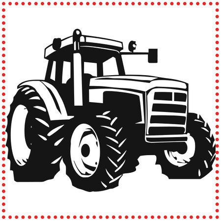 Mechanical Might  Tractors in Agricultureのイラスト素材