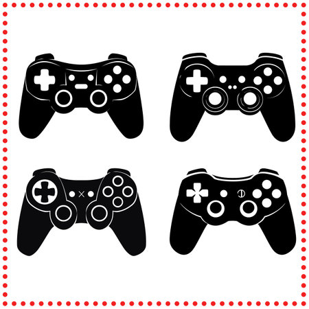 Gaming Controller Vector Set  Perfect for Esports Branding, Gaming Apparel, and Event Postersのイラスト素材