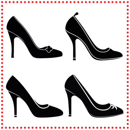 Sophisticated High Heel Icons  Great for Stylish Apparel and Fashion Accessoriesのイラスト素材