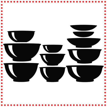 Bowls that blend modern design with timeless elegance, perfect for any meal.のイラスト素材