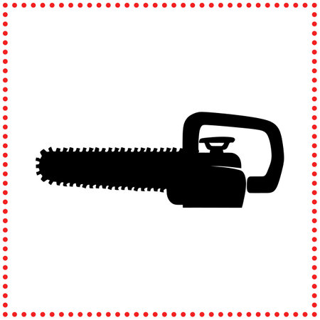 Chainsaw Icon for Industrial Branding  Perfect for Forestry, Logging, and Tool Companiesのイラスト素材
