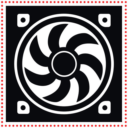 Maximize airflow and reduce heat with this highperformance fan, designed for efficiency.のイラスト素材